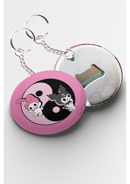 Atölye Çizgi Anime Kuromi And My Melody Açacaklı Anahtarlık 44MM