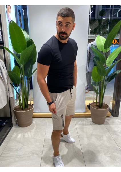 Eliesar Elite Cepli Krem Şort