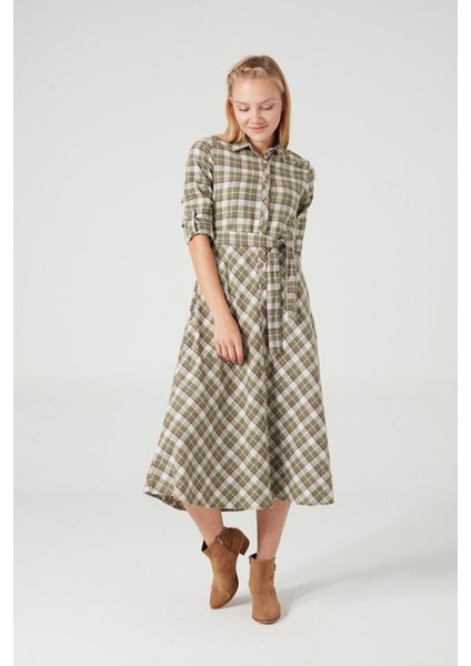 Juliet Ekoseli Gömlek Elbise fırsatları