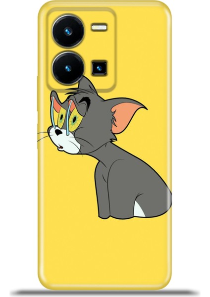 Vivo Y35 Kılıf Esnek Silikon Kamera Koruma 4K Desenli Özel Tasarım - Yorgun Tom