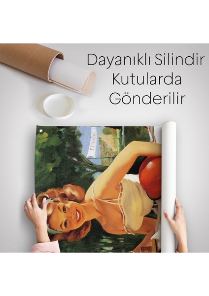 Kupa Kızı Kazanan Kız Duvar Örtüsü-Halısı - Trophy Girl A WINNER-6456
