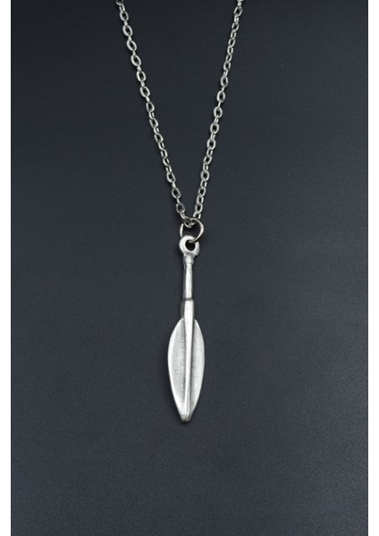 Mızrak Ucu Gümüş Kaplama Unisex Düz Zincir Kolye kod 703 fiyatları