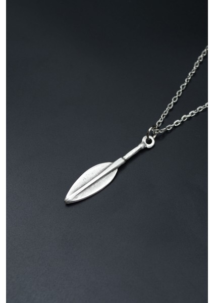Mızrak Ucu Gümüş Kaplama Unisex Düz Zincir Kolye kod 703 modelleri