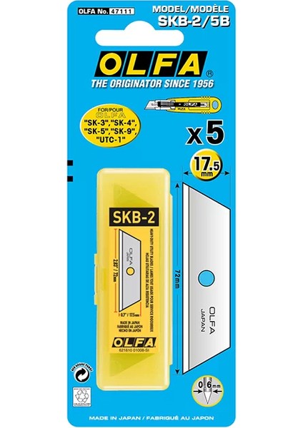 Skb-2/5b Maket Bıçağı Yedeği 5'li