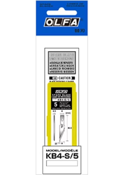 Kb4-S/5 Maket Bıçağı Yedeği 5'li