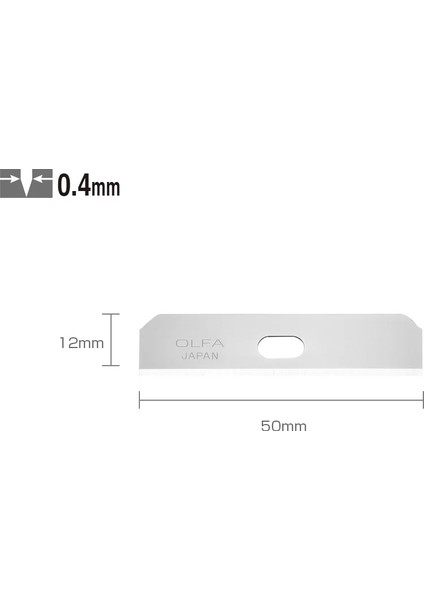 SKB-7/10B Çift Yönlü Emniyetli Maket Bıçağı Yedeği 10'lu