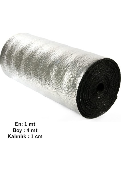 4 mt Kalorifer Radyatör Arkalığı Isı Yalıtımı İzalasyon Levhası Petek Arkası Alüminyum Folyo (1 Cm) 4 mt 1 cm