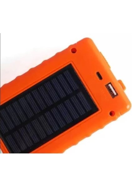 GS-875 Güneş Enerjili Power Bank + LED Işıklı