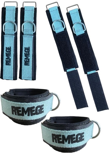 Ayak Bilek Kayışı D-Ring Ağırlık Çekiş Aparatı / Direnç Egzersiz Lastiği Ayak Çekme Aparatı 2 Adet