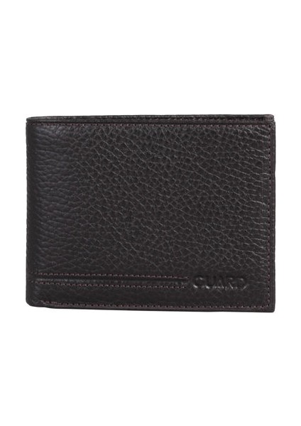 Pisotlu Kahverengi Hakiki Deri Yatay Erkek Cüzdanı P753