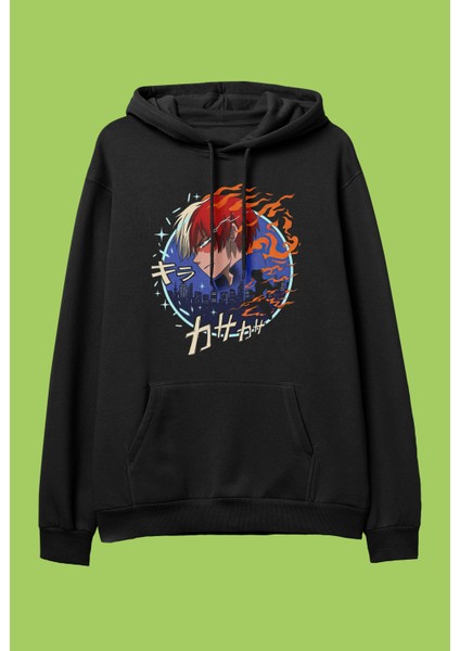 Zoka Wear My Hero Academia Shoto Todoroki Anime Karakter Baskılı Kapüşonlu Sweatshirt Hoodie