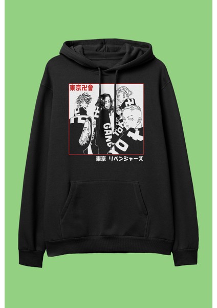 Zoka Wear Tokyo Revengers Tokyo Manji Çetesi Anime Kapüşonlu Sweatshirt Hoodie