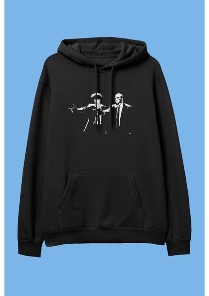 Zoka Wear Cowboy Bebop Spike Spiegel ve Jet Black Karakter Anime Baskılı Kapüşonlu Sweatshirt Hoodie