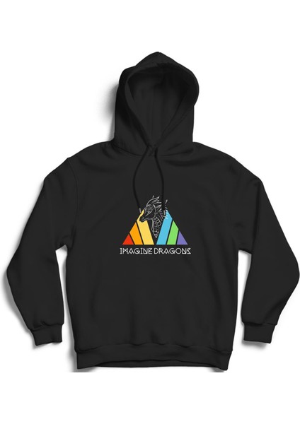 Imagine Dragons, Unicorn And Prism, Rock Metal Grup Kapüşonlu Sweatshirt Hoodie