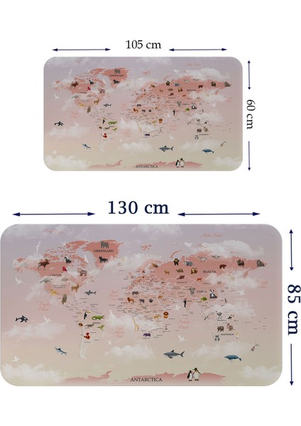 Eğitici Dünya Haritası Dünya Atlası Çocuk ve Bebek Odası Duvar STICKER-3799 modelleri