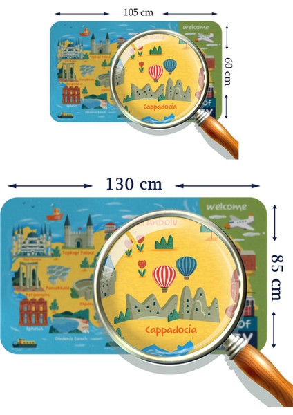 Eğitici ve Öğretici Dekoratif Cocuk Odası Türkiye Haritası Duvar Sticker 3871 fırsatları