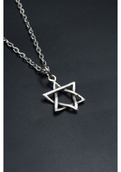Minimal Pentagram Düz Zincir Kolye