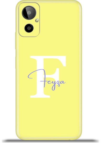General Mobile Gm 23 Se Kılıf Silikon Esnek Kamera Koruma Kişiye Özel Isim Harf Zao Sarı - F