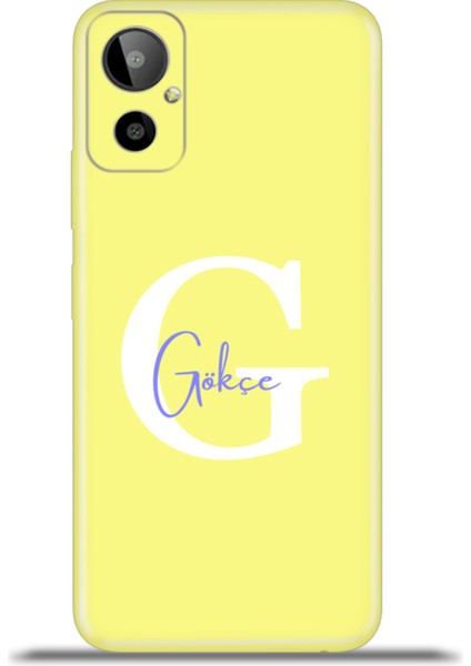General Mobile Gm 23 Se Kılıf Silikon Esnek Kamera Koruma Kişiye Özel Isim Harf Zao Sarı - G