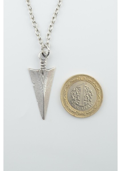 2'li Ok Ucu Triagle Dikdörtgen Bar Gümüş Kaplama Unisex Düz Zincir Kolye Seti kod 1087 fiyatları