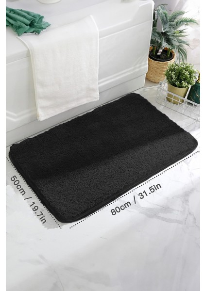 Kaymaz Taban, Tekli Post Peluş Banyo Paspası, Kaymaz Taban 50*80 cm