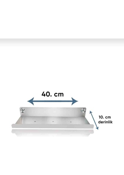 Inox, Ömürlük Paslanmaz Çelikten Raf,  Banyo Rafı, Şampuanlık, Sabunluk, Banyo Aksesuarı 40CM