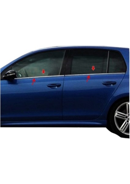 Alminox Oto Volkswagen Golf 6 (2009-2012 ) Paslanmaz Krom Cam Çıtası 4 Parça modelleri