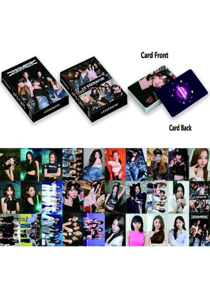 Kaleis 5 PAKET/150 Adet Le Sserafım Lomo Kartı Kpop Fotoğraflı Tebrik Kartı - Çok Renkli (Yurt Dışından)