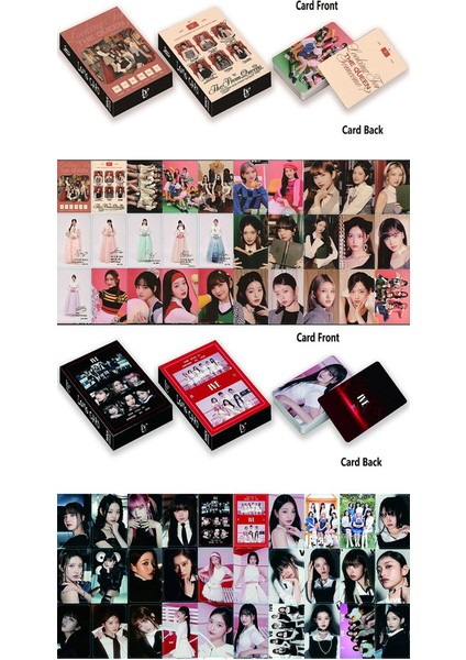 Kaleis 5 PAKET/150 Adet Ive Lomo Card Kpop Fotoğraflı Tebrik Kartı - Çok Renkli (Yurt Dışından)