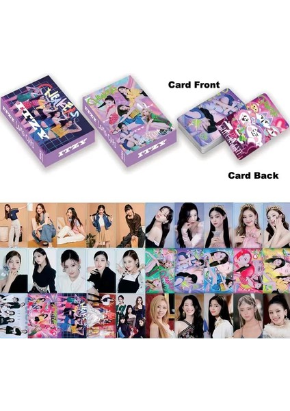 Kaleis 5 PAKET/150 Adet Itzy Lomo Card Kpop Fotoğraflı Tebrik Kartı - Çok Renkli (Yurt Dışından)