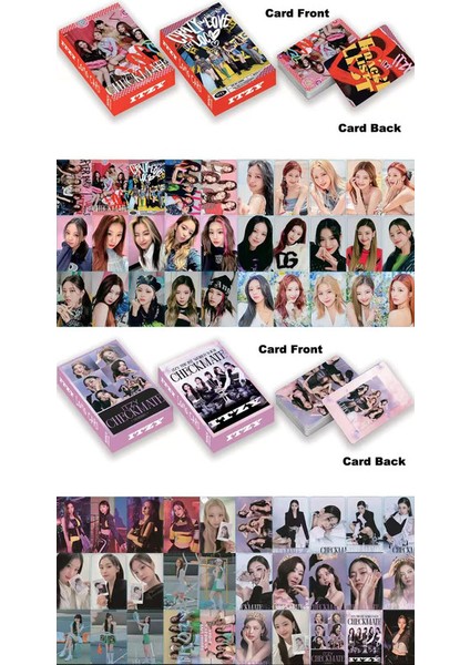 Kaleis 5 PAKET/150 Adet Itzy Lomo Card Kpop Fotoğraflı Tebrik Kartı - Çok Renkli (Yurt Dışından)