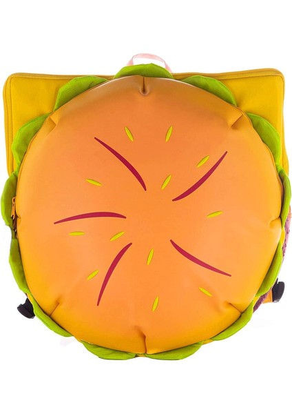 Burger Desenli Sırt Çantası - Sarı (Yurt Dışından)