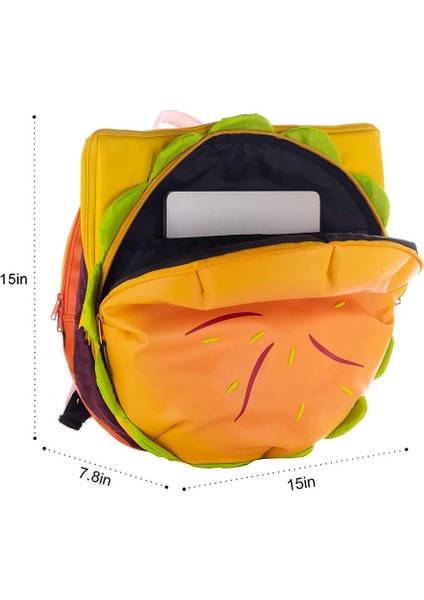 Burger Desenli Sırt Çantası - Sarı (Yurt Dışından) fırsatları