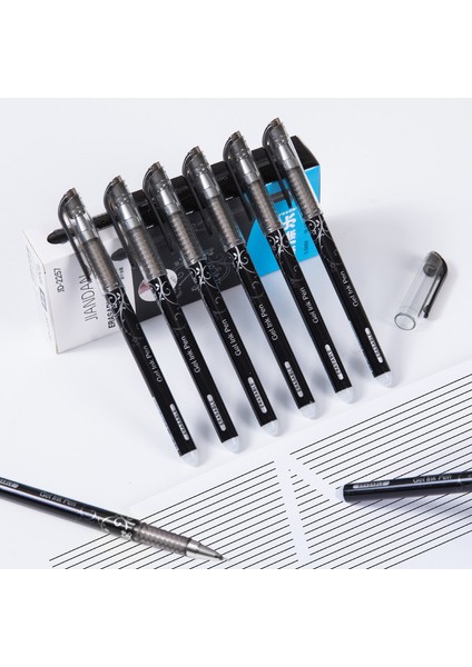 12 Parça Jel Mürekkep Silinebilir Kalemler Ince Nokta 0.5mm Set Okul Malzemeleri Kırtasiye (Yurt Dışından)