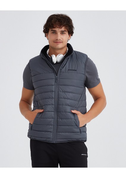 M Outerwear Padded Vest Erkek Gri  S232001-040