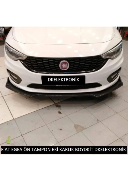 Dkelektronik Fiat Egea Ön Tampon Eki Lip 3 Parça Parlak Siyah