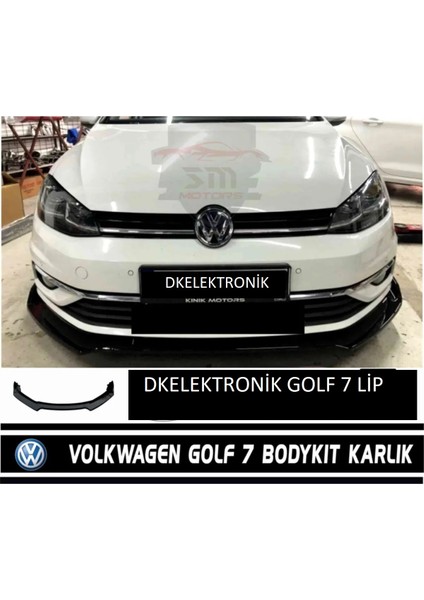 Dkelektronik Siyah Golf 7 Bodykit Ön Karlık