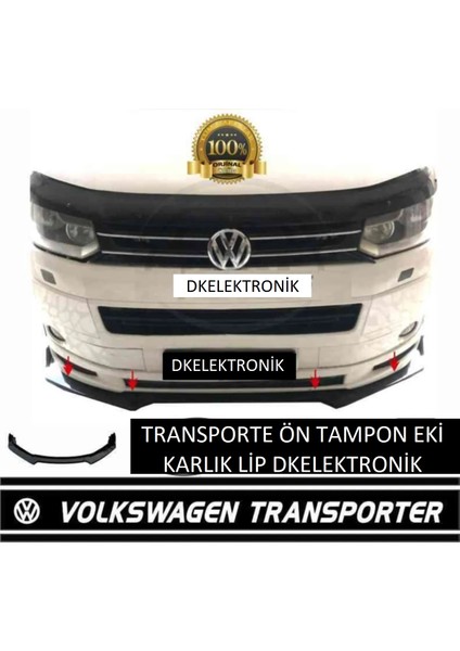 Dkelektronik Vw Transporter Ön Karlık 3 Parça Piano Black