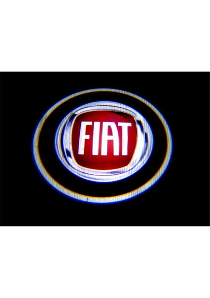 Dkelektronik Fiat Araçları Için Pilli Yapıştırmalı / Esafe Sensörlü Kapı Altı LED Logo / Projektör