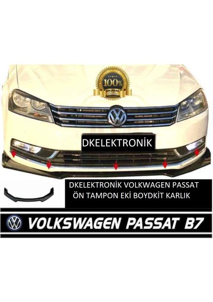 Dkelektronik Vw Passat B7 Ön Karlık 3 Parça Piano Black