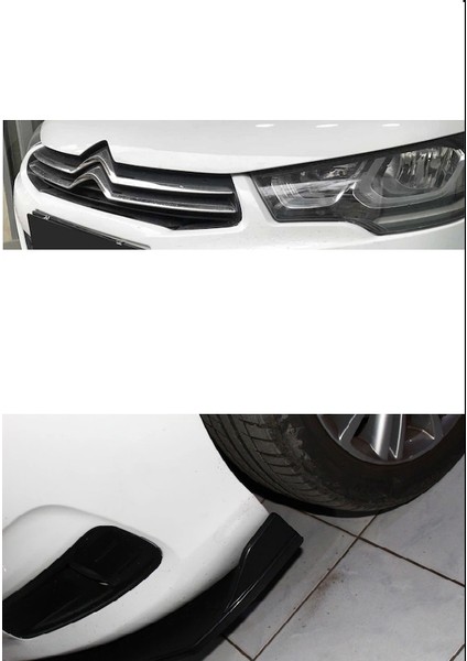 Dkelektronik Citroen C4 Ön Karlık Bodykit 3 Parça Lip Piano Black