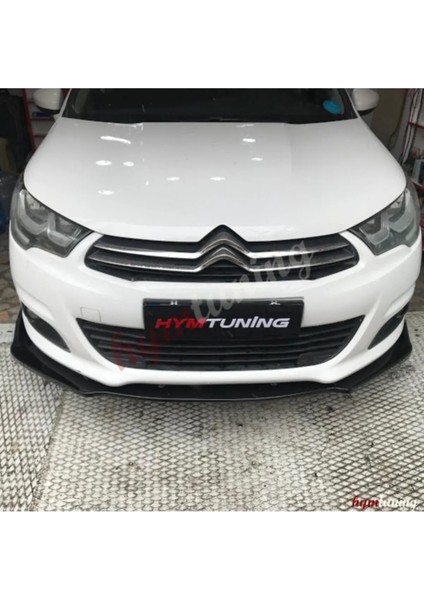 Dkelektronik Citroen C4 Ön Karlık Bodykit 3 Parça Lip Piano Black