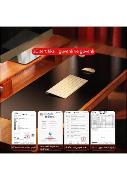 Masaüstü Kaymaz Isıtmalı Mouse Pad - Siyah (Yurt Dışından) fırsatları