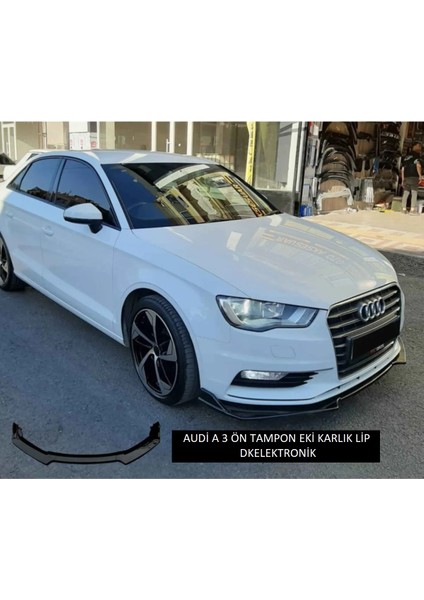 Audi A3 Ön Tampon Eki Bodykit Lip 123 Pionablack (Parlak Siyah)