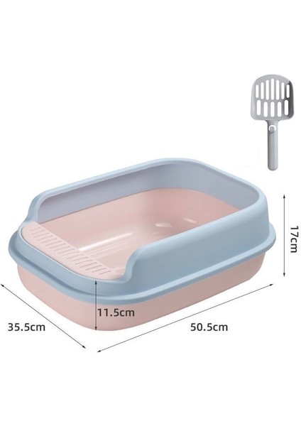 Kedi Kumu Kutusu Çıkarılabilir Yüksek Çit Kedi Tuvaleti Kedi Kumu Kutusu (Yurt Dışından)