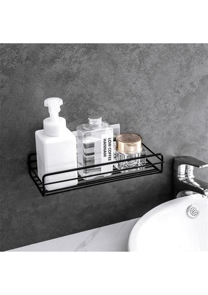 Banyo Rafı Ücretsiz Delme Banyo Depolama Rafı Ferforje Çok Fonksiyonlu Duvar Uzun Şerit Raf Mutfak Tuvalet Malzemeleri (Yurt Dışından)