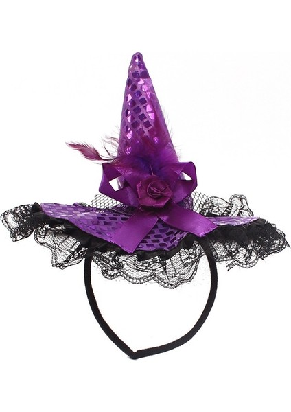 Cadılar Bayramı Cadı Şapkası Kafa Bandı Dantel Kafa Bandı (Yurt Dışından)