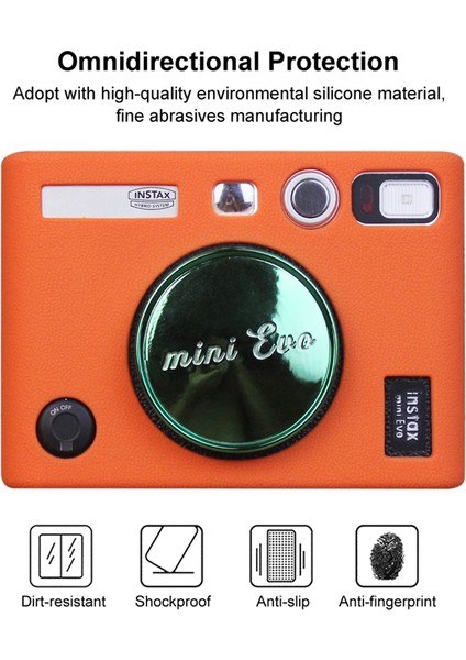 Fujıfılm Instax Mini Evo Için Silikon Koruyucu Kılıf - Turuncu (Yurt Dışından) fırsatları