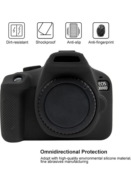 Canon Eos 3000D / 4000D Için Silikon Koruyucu Kılıf - Siyah (Yurt Dışından) fırsatları