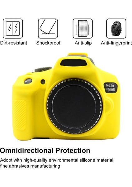Canon Eos 1300D / 1500D Için Silikon Koruyucu Kılıf - Sarı (Yurt Dışından) indirimleri